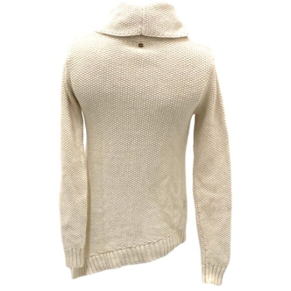 Vintage Y2K Guess Cream‎ Knit Asymmetrical Turtleneck Vintage Sweater XS - Picture 2 of 13